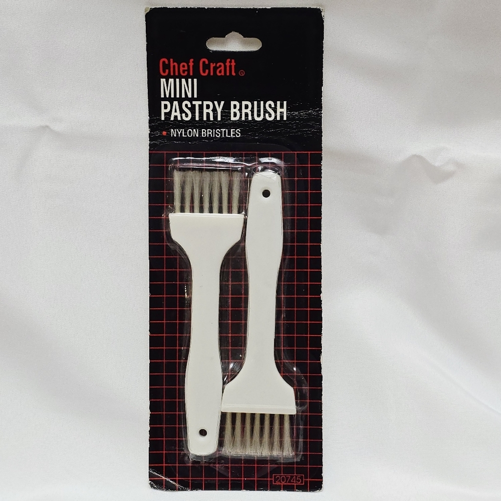 Vtg Chef Craft Mini Pastry Brush Set of 2 Brushes Nylon Bristles - Basting BBQ